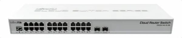 SWITCH MIKROTIK CRS326-24G-2S+RM SIN FUENTE 24 PUERTOS GIGA + 2SFP 1GB PARA RACK