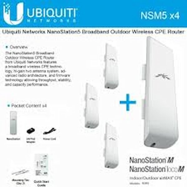 NANOSTATION UBIQUITI 5 GHZ MIMO AIRMAX MIMO 2X2 16 DBI DE ANTENA - Image 2