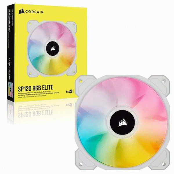 FAN CORSAIR SP120MM RGB ELITE SINGLE WHITE
