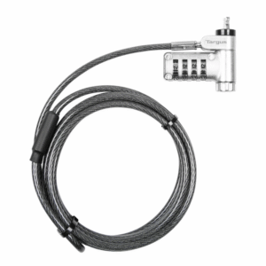Candado de cable con combinación reiniciable universal con cabeza adaptable