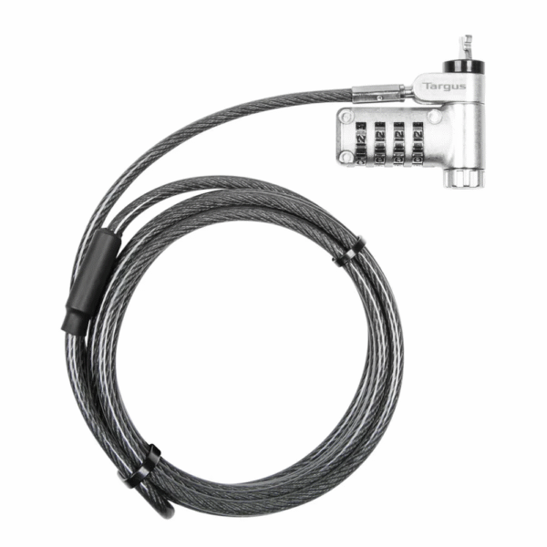 Candado de cable con combinación reiniciable universal con cabeza adaptable