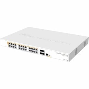 SWITCH MIKROTIK CRS326-24S+2Q+RM CON DUAL POWER SUPPLY 24 PUERTOS SFP 10 GB + 2 40 GB