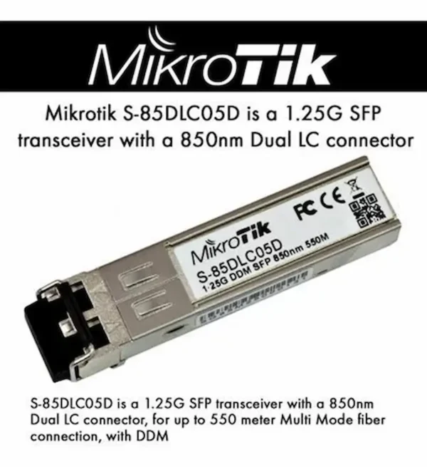 MODULO MIKROTIK SFP 1.25G MM 550M 850NM