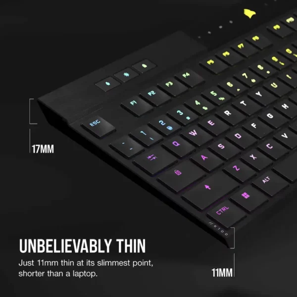 TECLADO CORSAIR K100 RGB AIR WIRELESS MECANICO - Image 3