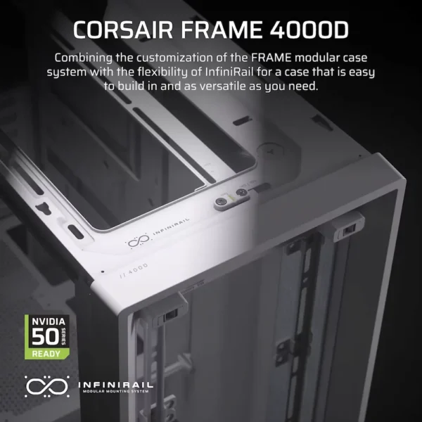 GABINETE CORSAIR 4000D FRAME WHITE - Image 3