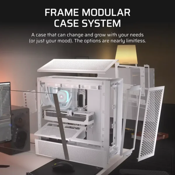 GABINETE CORSAIR 4000D FRAME WHITE - Image 2