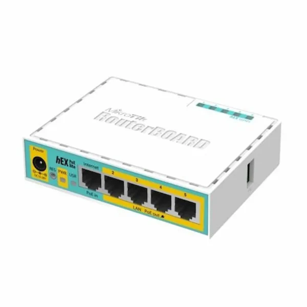 hEX with Dual Core 880MHz MHz CPU, 256MB RAM, 5 Gigabit LAN/WAN, USB, RouterOS L4 SIN FUENTE - Image 2