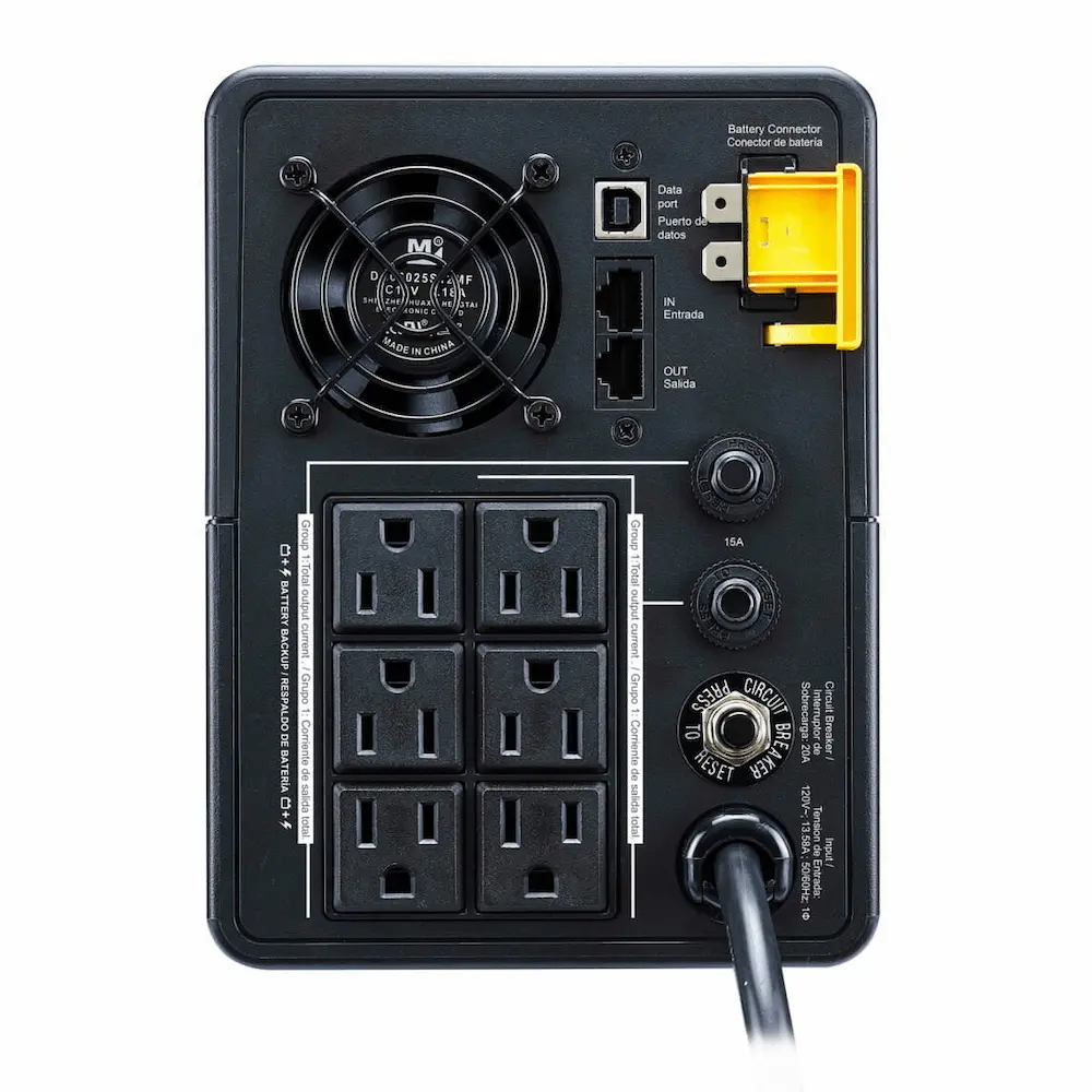APC UPS BACK-UPS 1600VA, 230V, AVR - Image 2