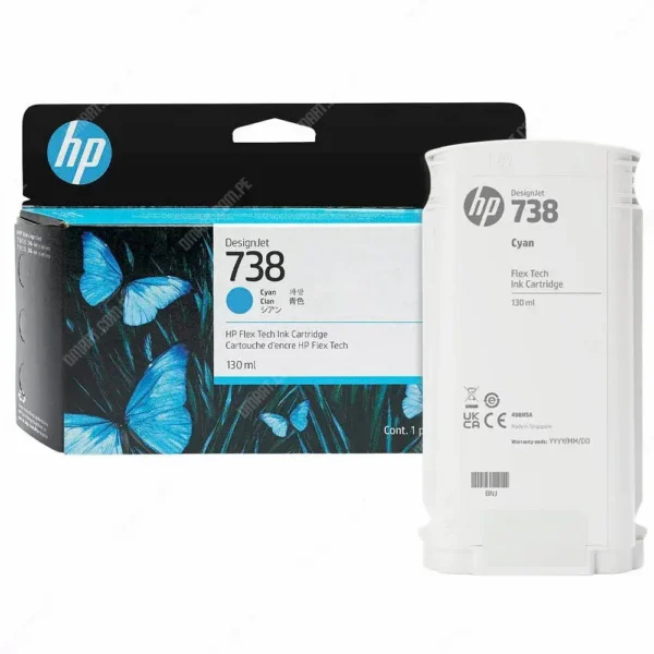 HP CARTUCHO PLOTTER 738/130ML/CYAN - Image 2