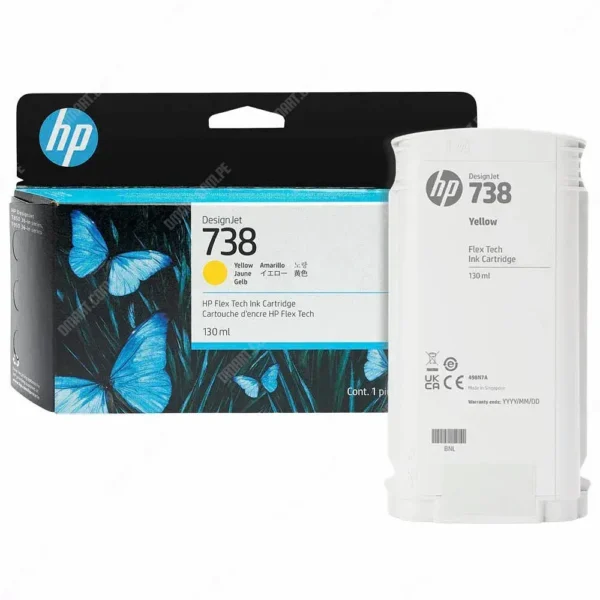 HP CARTUCHO PLOTTER 738/130ML/YELLOW - Image 2