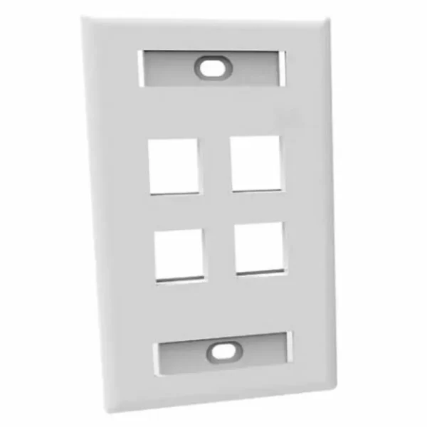 FACEPLATE FURUKAWA 4 POS BLANCO- GLOSSY