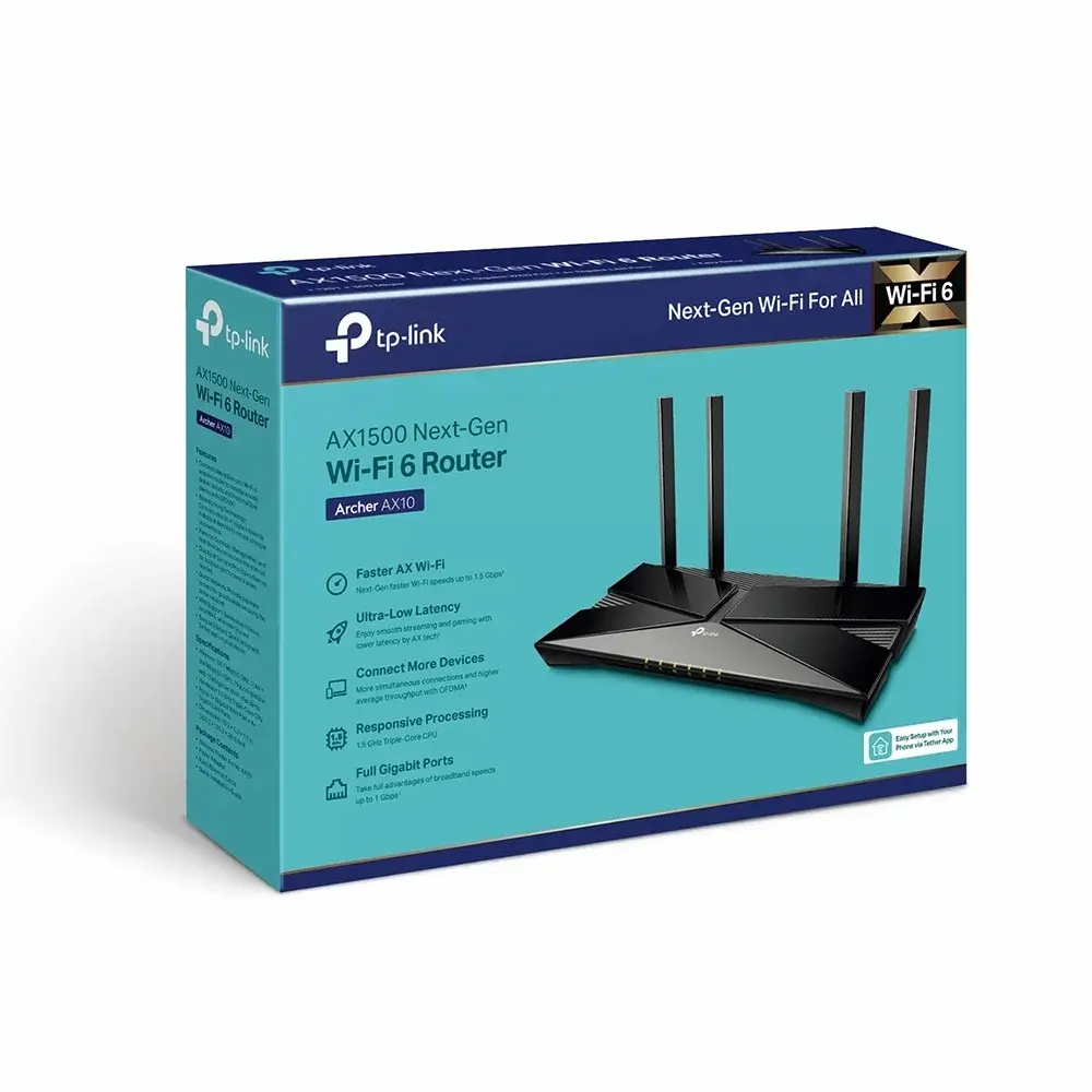 TP-LINK ROUTER WIFI AX1500 WIFI6 OPEN BOX