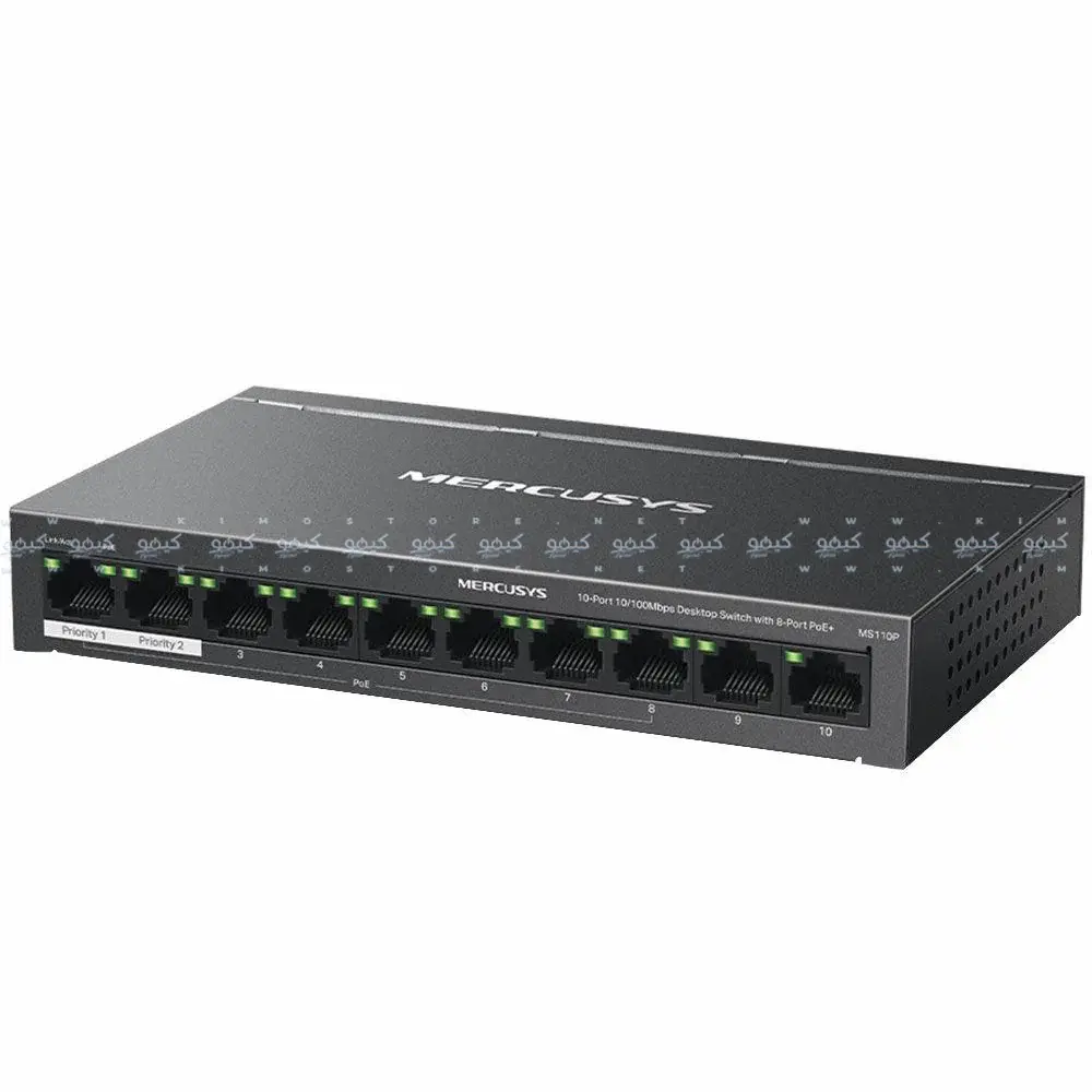 MERCUSYS SWITCH 10 PORT 10/100 POE+ 8P - Image 3