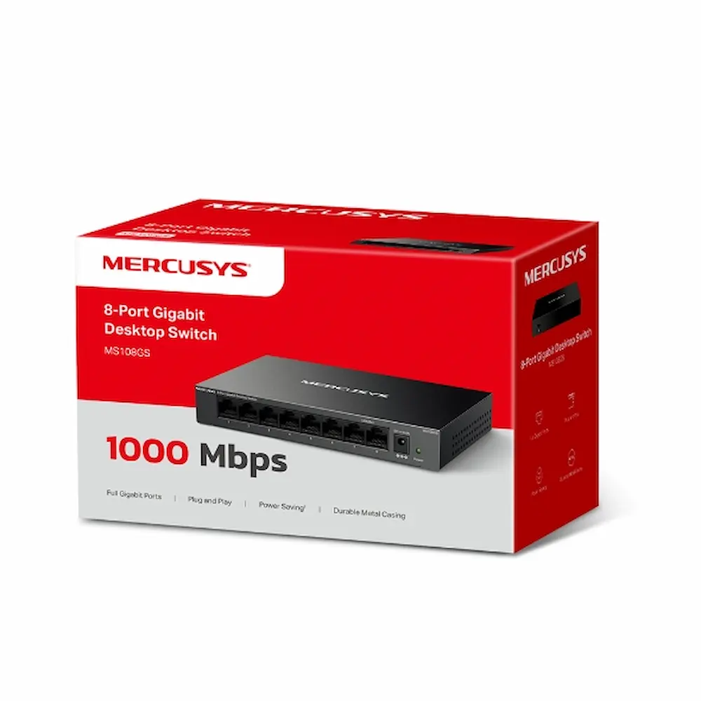 MERCUSYS SWITCH 8 PORT GIGA DESKTOP - Image 2