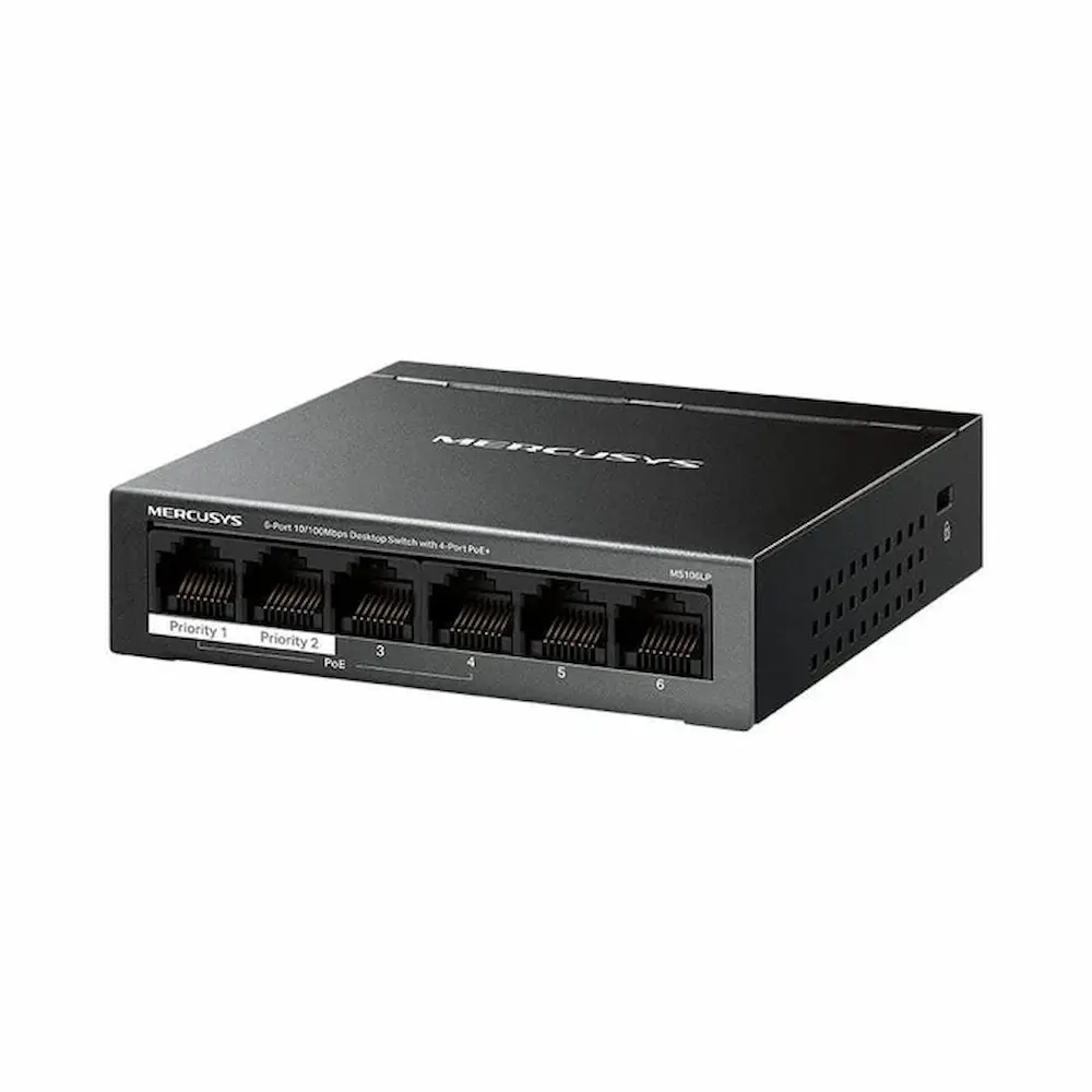 MERCUSYS SWITCH 5 PORT GIGA 4-POE+