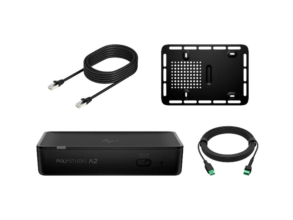 Poly Studio A2 Audio Bridge w/ CAT6A and Mic Extension Cable and Mounting Plate - Imagen 2