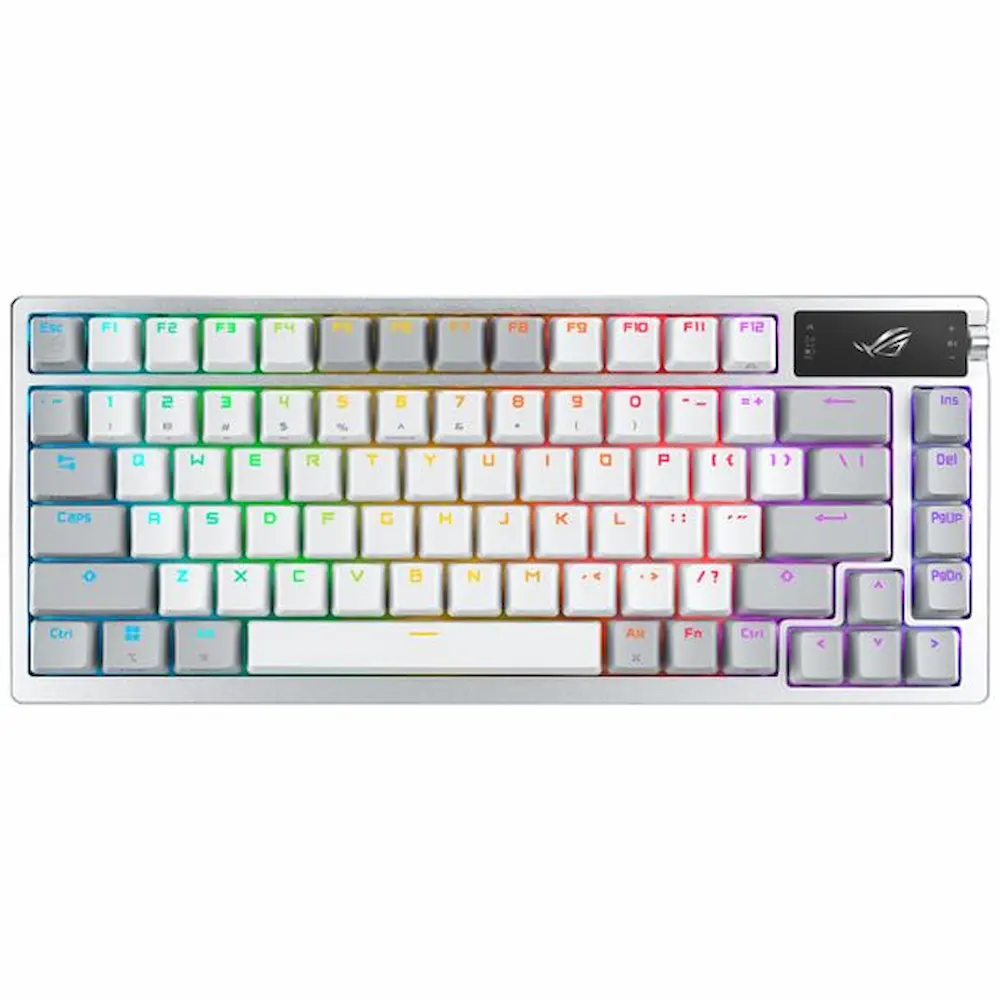 Teclado Gamer Mecánico Inalámbrico ASUS ROG Azoth 75% RGB Blanco